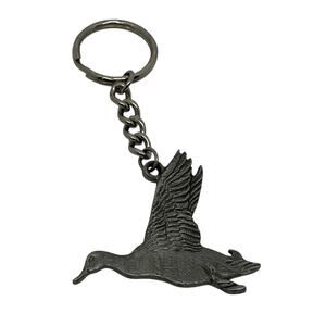 Rawcliffe Pewter I ❤️ MALLARDS Duck Keychain Vintage 1983 P. Davis Collectible